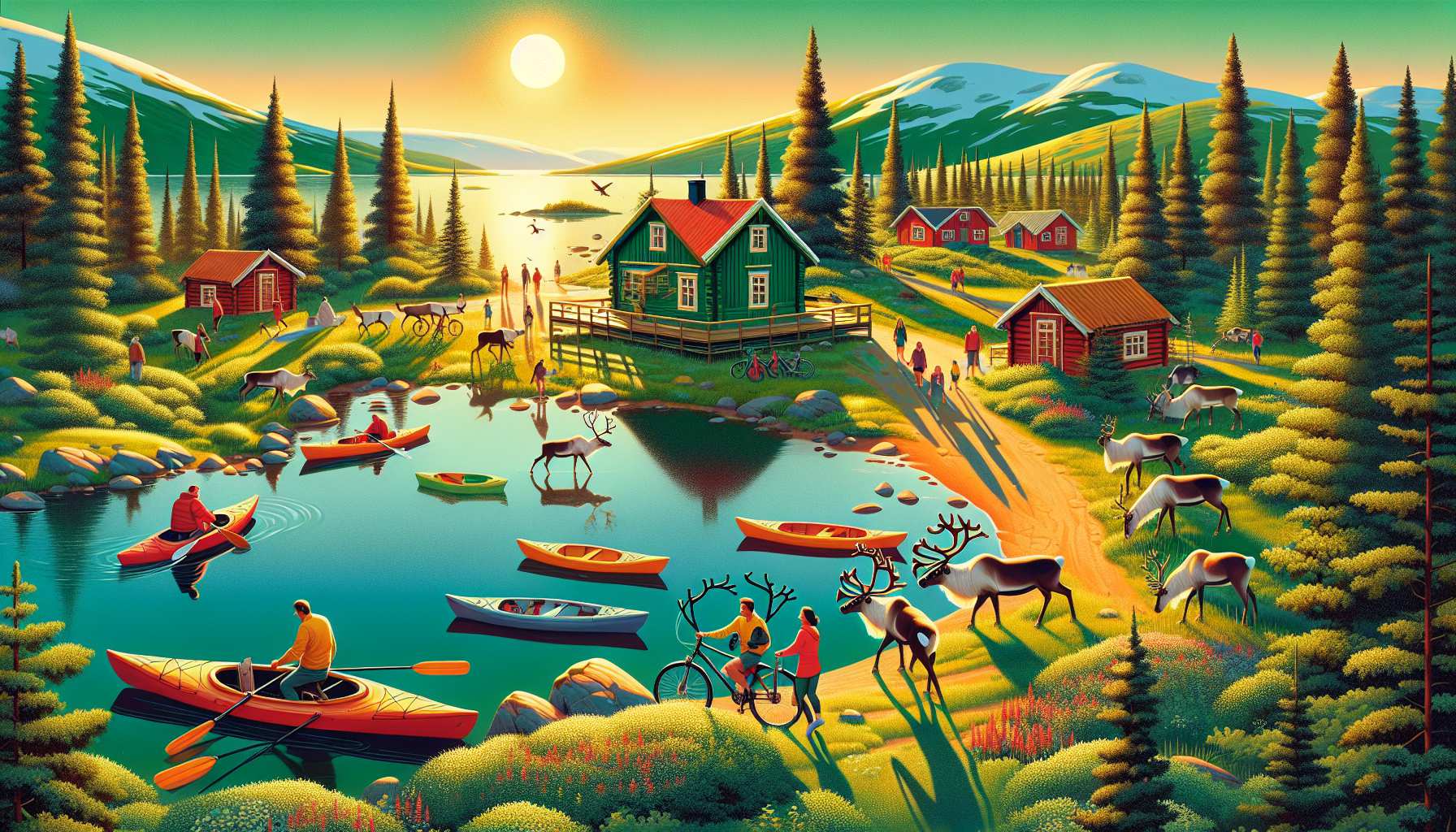 Laponia en verano, reinos y lagos.